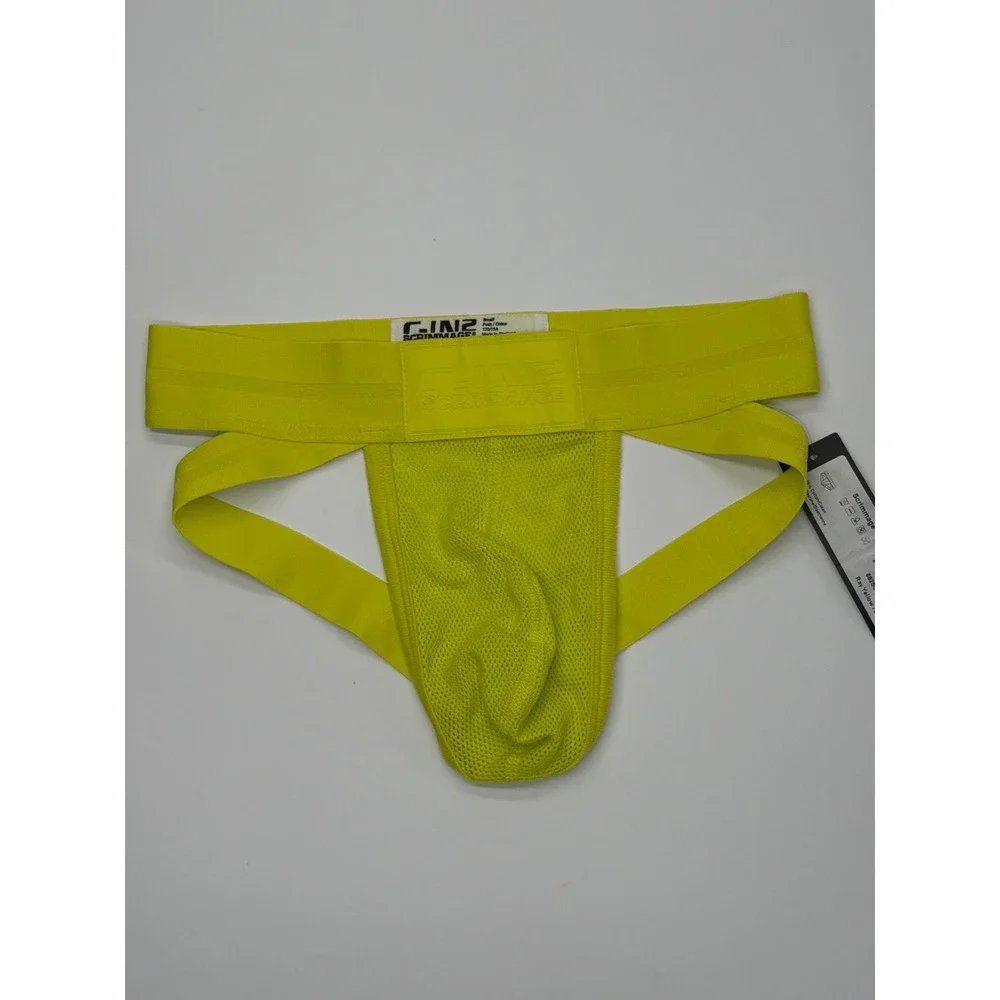 C-IN2 Scrimmage Jockstrap Mens Small‎ Ray Yellow Mesh Athletic Underwear NEW